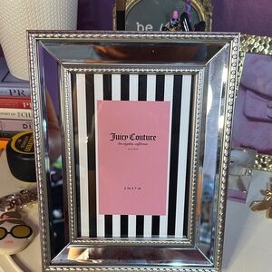 Juicy Couture Silver and Pink Striped Frame